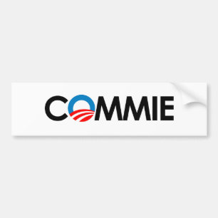 Anti-Obama - Commie black Bumper Sticker