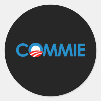 Anti-Obama - Commie Classic Round Sticker