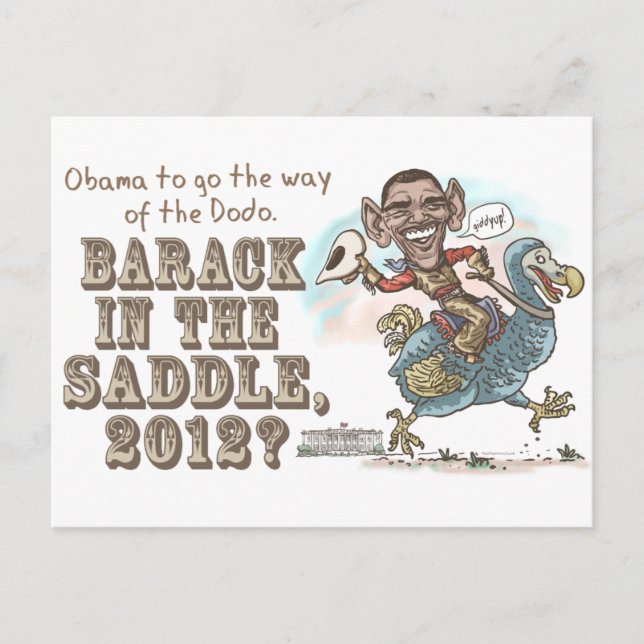 Anti-Obama Dodo Extinction 2012 Postcard (Front)