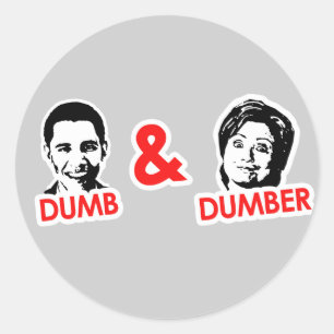 Anti-Obama - Dumb and Dumber Classic Round Sticker