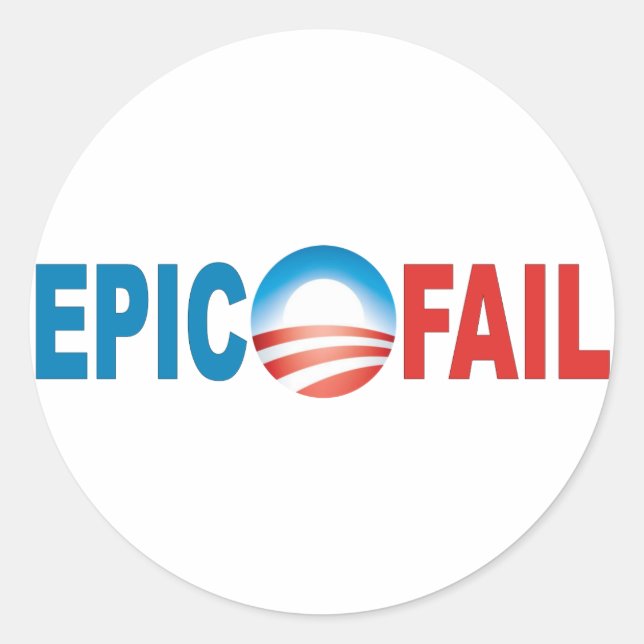Anti-Obama Epic Fail stickers (Front)