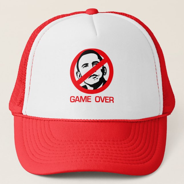 Anti-Obama - Game Over Trucker Hat (Front)