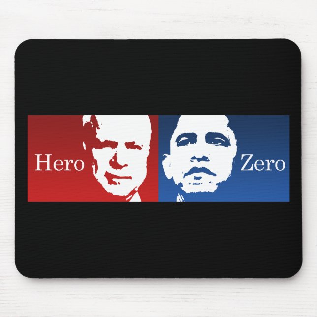 Anti-Obama - Hero vs. Zero Mouse Pad (Front)