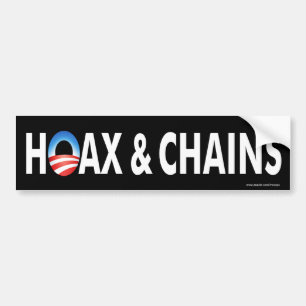 Anti obama "Hoax & Chains" bumper sticker