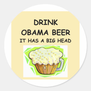 anti obama jokes classic round sticker