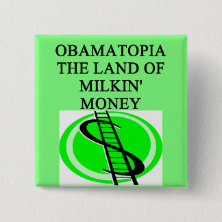 anti obama money joke 15 cm square badge