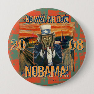Anti Obama No Way No How Nobama 10 Cm Round Badge