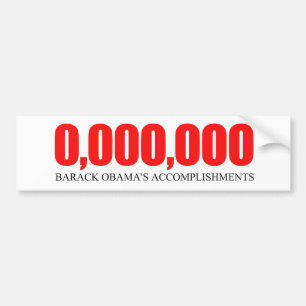 Anti-Obama - Obama Accomplishments 2 Bumper Sticker