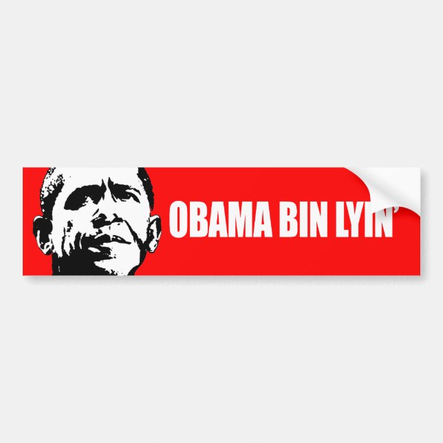Anti-Obama - obama bin lyin' Bumper Sticker (Front)