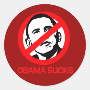 Anti-Obama - Obama Sucks Classic Round Sticker
