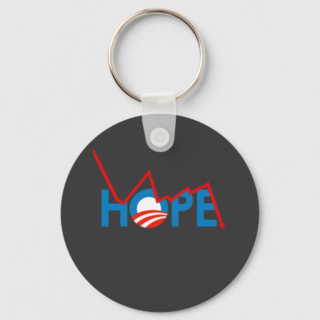 Anti-Obama - Shattered Hope T-shirt Key Ring (Front)