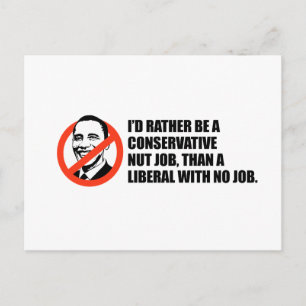 Anti-Obama T-shirt - Nut job or No job Postcard