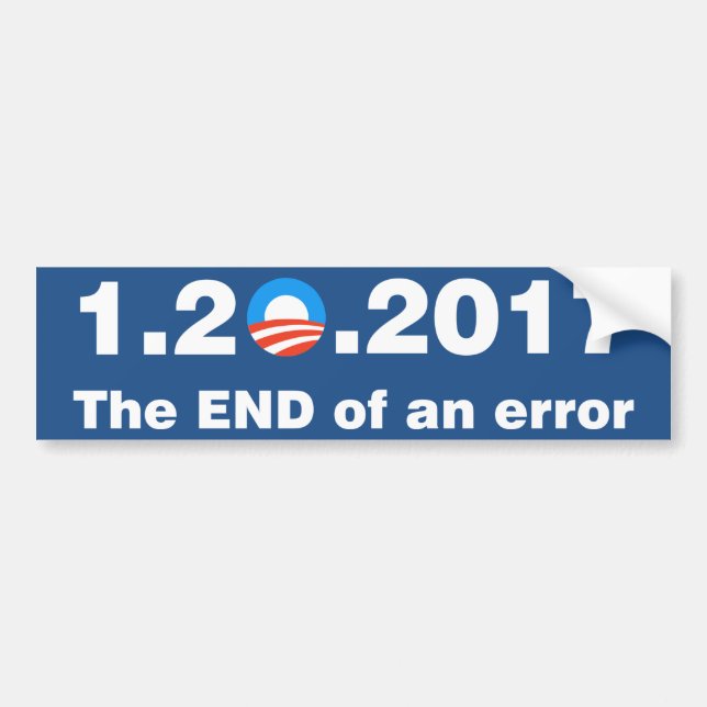 Anti Obama The end of an error Bumper Sticker (Front)