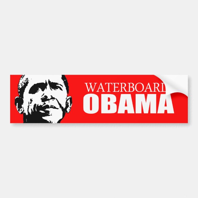 Anti-Obama - Waterboard Obama Bumper Sticker (Front)