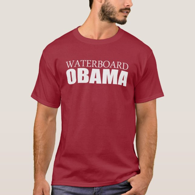 Anti-Obama - Waterboard Obama T-Shirt (Front)