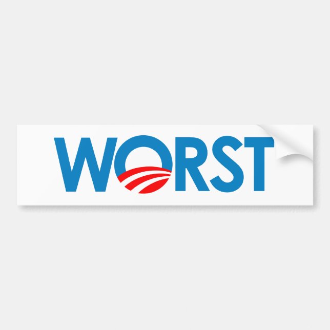 Anti-Obama - Worst Bumper Sticker (Front)