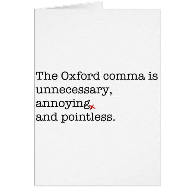 Anti-Oxford Comma (Front)