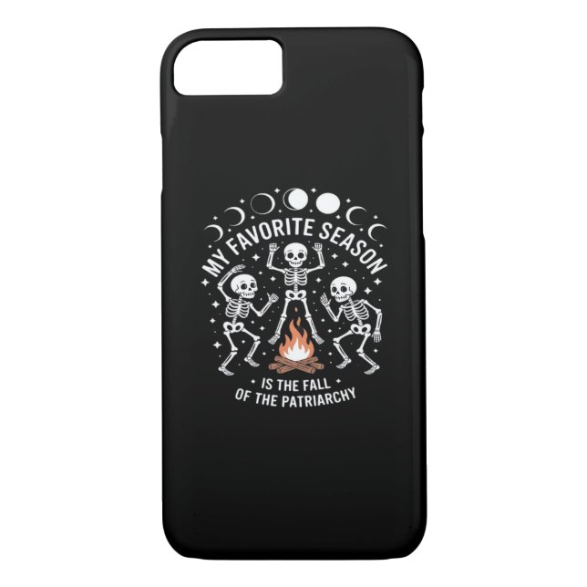 Anti Patriarchy Skeleton Autumn Fall Joke Case-Mate iPhone Case (Back)