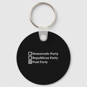 Anti-politic Democratic Republican Pool Party Vote Key Ring