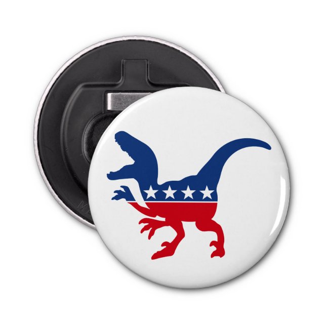 Anti-Politics Patriotic T-Rex Bottle Opener (Front)
