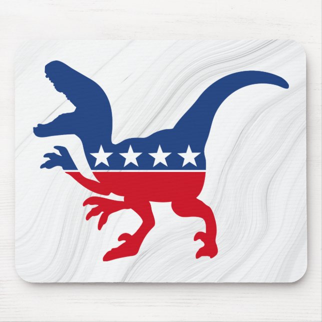 Anti-Politics Patriotic T-Rex Mouse Pad (Front)