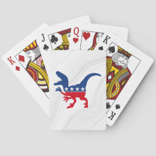 Anti-Politics Patriotic T-Rex Playing Cards