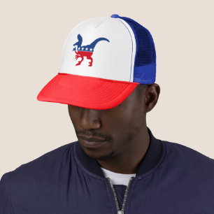 Anti-Politics Patriotic T-Rex Trucker Hat
