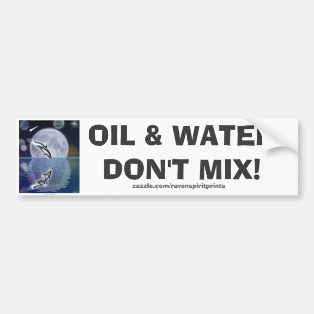 ANTI-POLLUTION BREACHING DOLPHIN Bumper Sticker (Front)