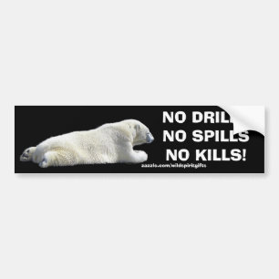 ANTI-POLLUTION POLAR BEAR Wildlife Protection Bumper Sticker