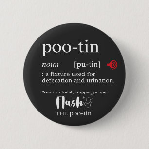 Anti Putin POOTIN Funny Dictionary 6 Cm Round Badge