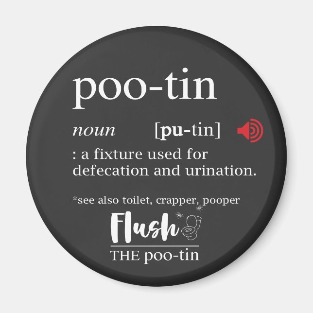 Anti Putin POOTIN Funny Dictionary Magnet (Front)