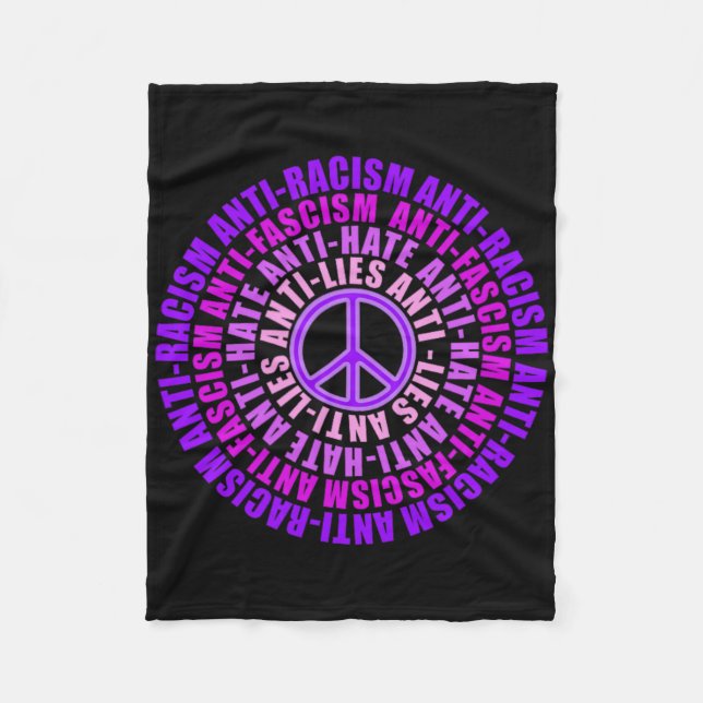 Anti Racism Fascism Lies Hate Resist Vote Shades O Fleece Blanket (Front)
