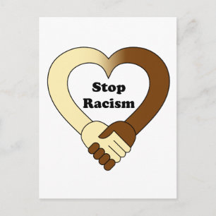 Anti racism handshake  logo postcard