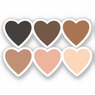 Anti-Racism Skintone Hearts