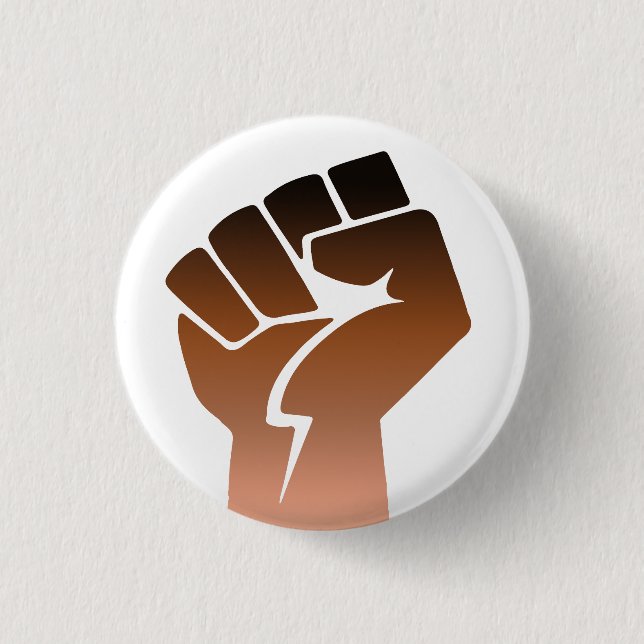 Anti-Racist Resistance Fist 3 Cm Round Badge (Front)