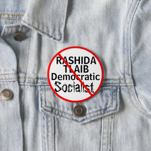Anti-Rashida Tlaib Democratic Socialist 7.5 Cm Round Badge