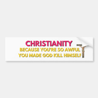 anti religion bumper sticker