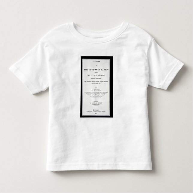 Anti-removal tract, by Cherokee Nation, in reponse Toddler T-Shirt (Front)