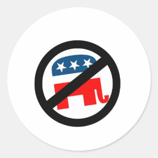 Anti-Republican Classic Round Sticker