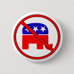 Anti Republican Elephant 6 Cm Round Badge