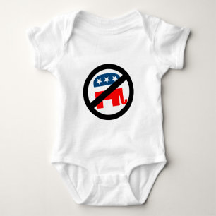 Anti-Republican white Baby Bodysuit
