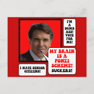anti Rick Perry Postcard