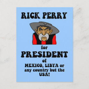 anti Rick Perry Postcard