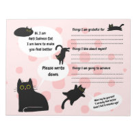 Anti Sadness black cat, Mental Health worksheet