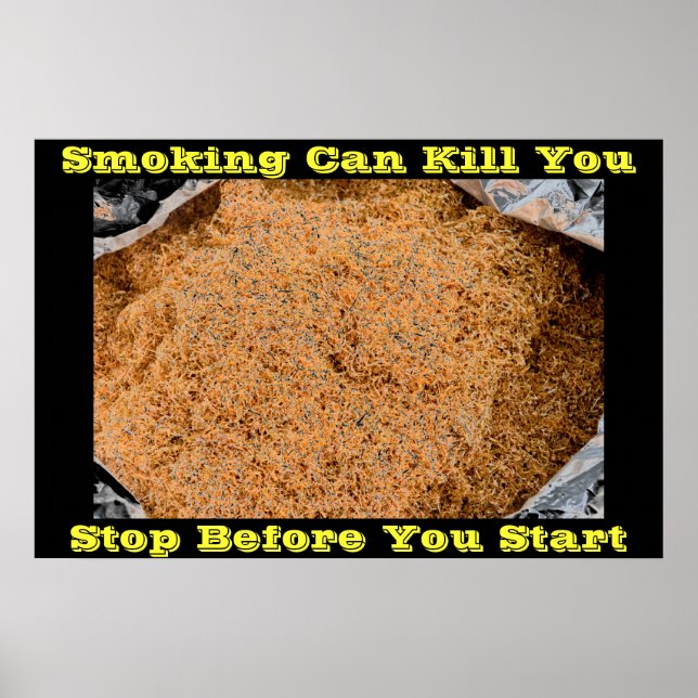 anti smoking posters on Black (Front)