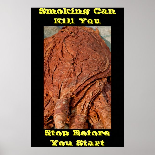 anti smoking posters yellow words (Front)