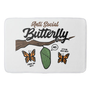 Anti Social Butterfly Bath Mat
