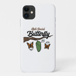Anti Social Butterfly Case-Mate iPhone Case
