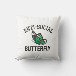 Anti-Social Butterfly Cushion