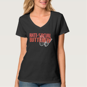 Anti Social Butterfly  Introvert Social Distancing T-Shirt